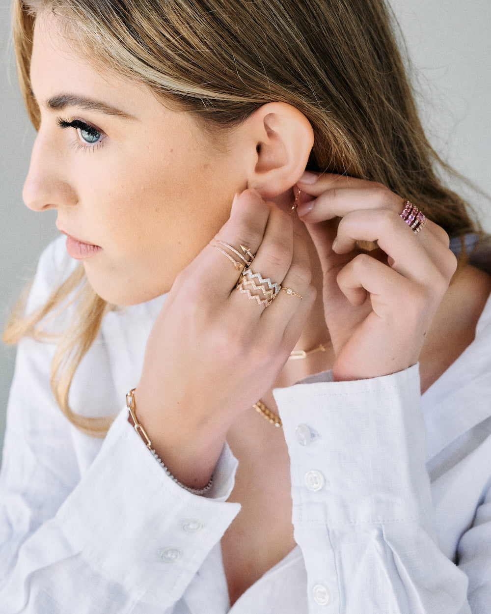 Zig Zag Diamond Ring – Henri Noël