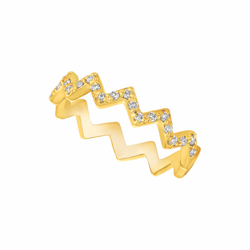Zig Zag Diamond Ring – Henri Noël