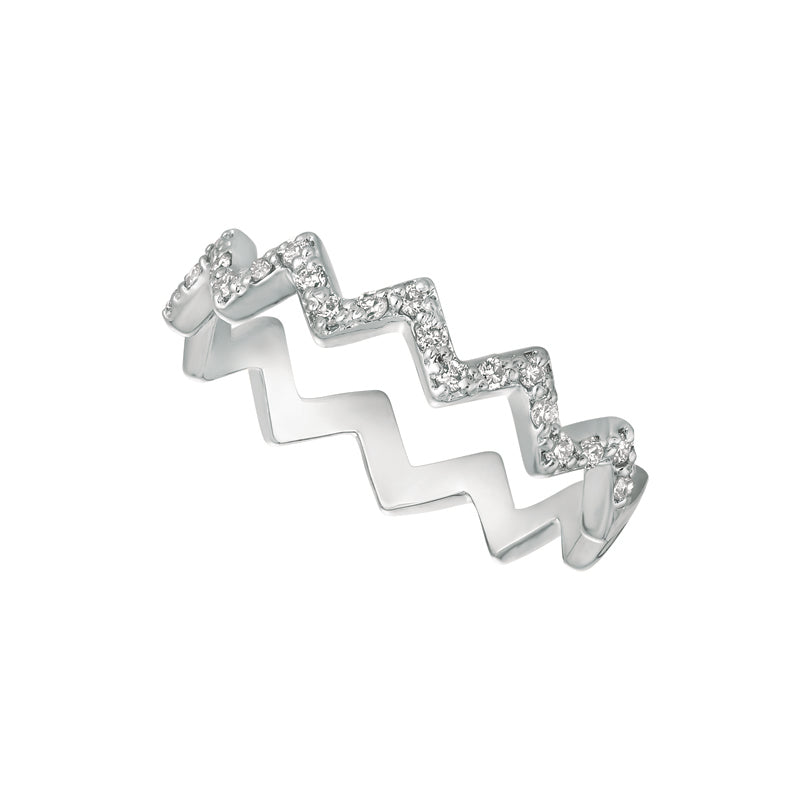 Zig Zag Diamond Ring – Henri Noël