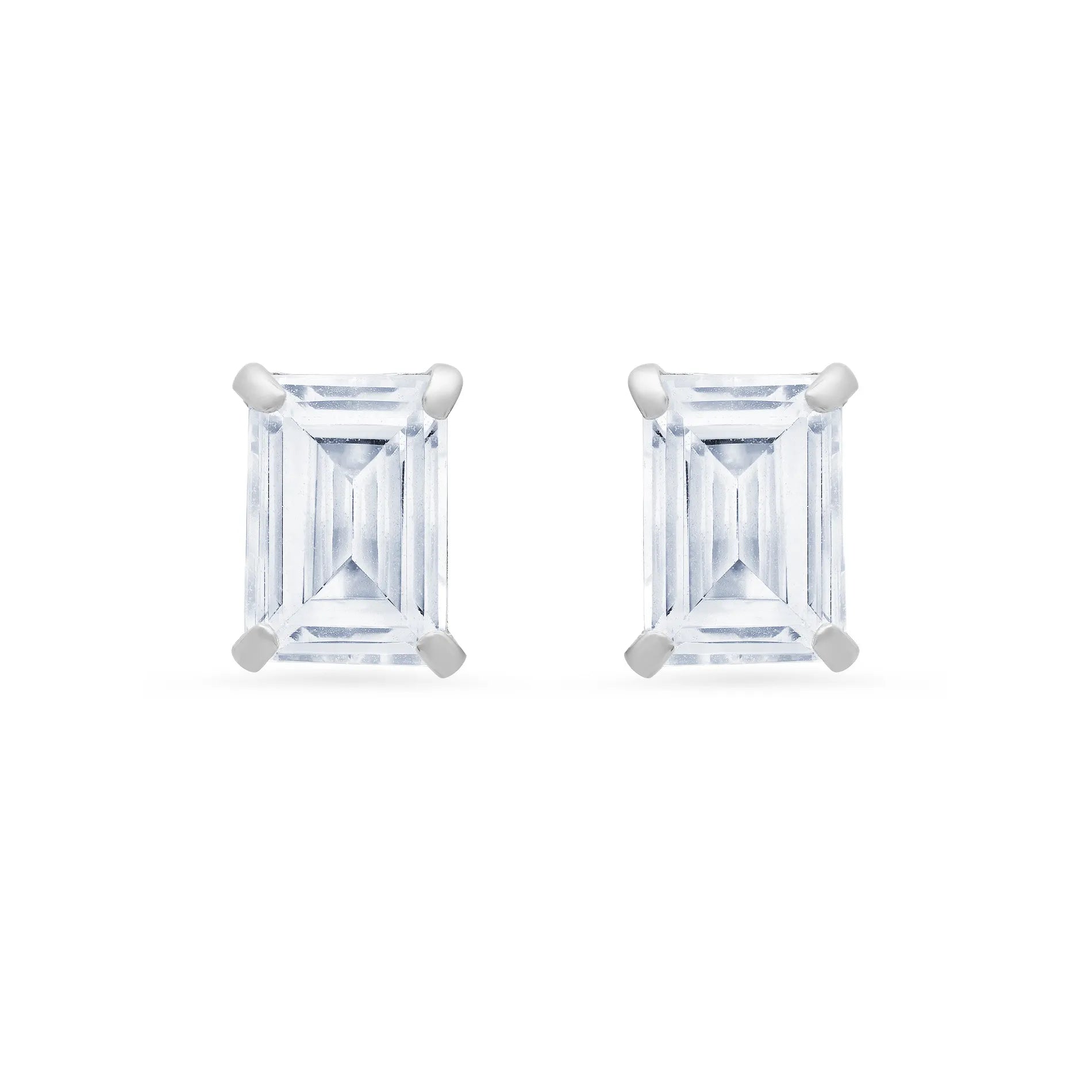 Emerald Shape Diamond Cluster Halo Earrings - Minichiello Jewellers